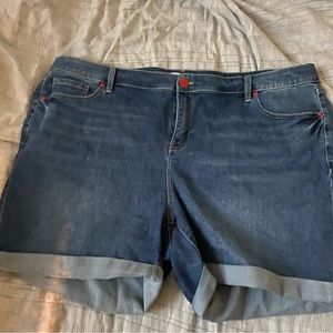 SHORTS 2 FOR $12 Size 20 Lane Bryant Embroidered Denim Shorts